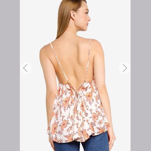 Free People Ivory Combo Hot Take Print Cami - Picture 5 of 7